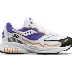 Hombre Saucony Grid*3D Grid Hurricane White / Purple