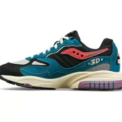 Hombre Saucony Grid*3D Grid Hurricane Midnight Swimming Green / Black