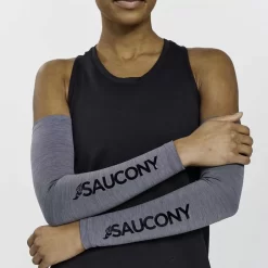 Hombre Saucony Accesorios*Fortify Arm Sleeves Dark Grey Heather