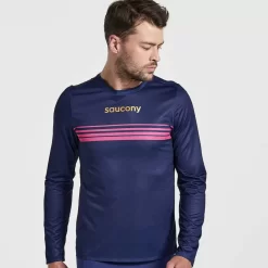 Hombre Saucony Camisetas*Hombre Elite Long Sleeve Sodalite