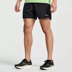 Hombre Saucony Mallas Y Shorts*Hombre Outpace 5" Short Black