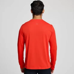 Hombre Saucony Camisetas*Hombre Stopwatch Long Sleeve Infrared