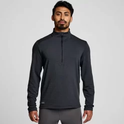 Hombre Saucony Chaquetas & Chalecos*Hombre Triumph 3D 1/2 Zip Black Heather