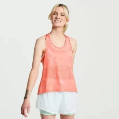 Mujer Saucony Camisetas*Mujer Elevate Tank Top Zenith Tie-Dye Print