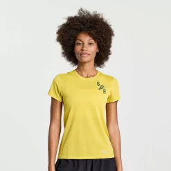 Mujer Saucony Camisetas*Mujer Stopwatch Graphic Short Sleeve Arroyo Heather Graphic