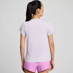 Mujer Saucony Camisetas*Mujer Stopwatch Graphic Short Sleeve Mauve Graphic