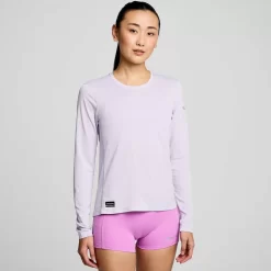 Mujer Saucony Camisetas*Mujer Stopwatch Long Sleeve Mauve